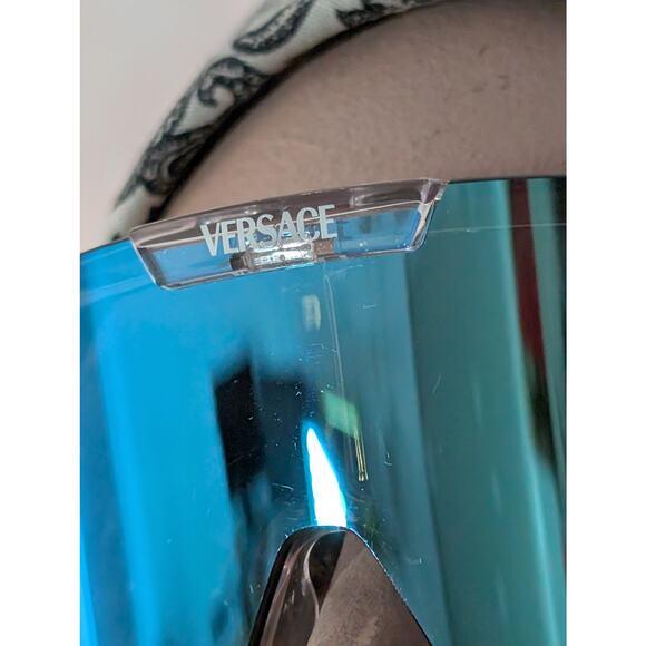 VERSACE medusa horizon maxi sunglasses, transparent (blue) main image 6